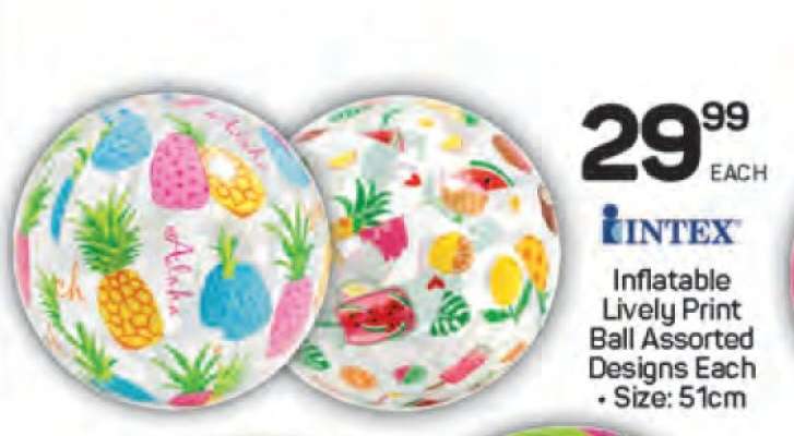 Intex Inflatable Lively Print Ball