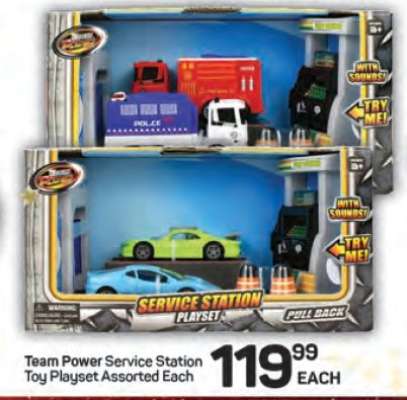 Team Power Service Station Toy Playset Assorted Each