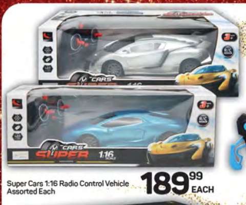Super Cars 1:16 Radio Control Vehicle