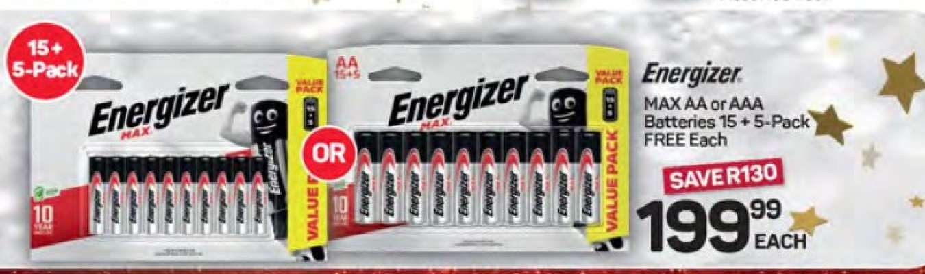 Energizer Max AA or AAA Batteries