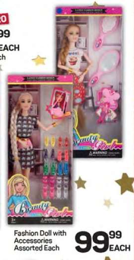 Fashion Doll with Accessories Assorted Each