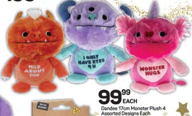 Dandee 17cm Monster Plush
