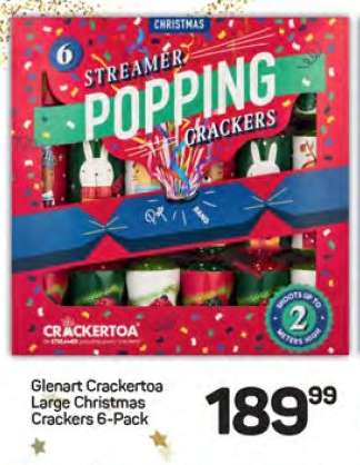Glenart Crackertoa Large Christmas Crackers 6-Pack