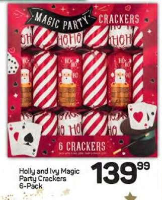 Holly and Ivy Magic Party Crackers 6-Pack