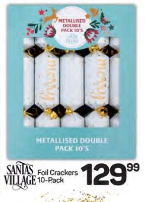 Santa's Village Foil Crackers 10-Pack