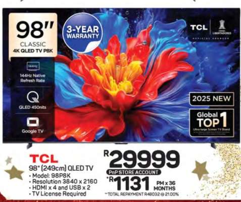 TCL 98" QLED TV