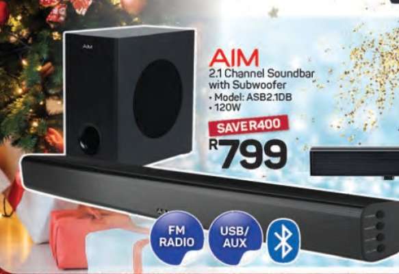 AIM 2.1 Channel Soundbar with Subwoofer