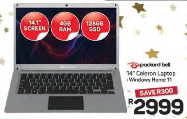Packard Bell 14" Celeron Laptop