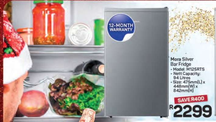 Mora Silver Bar Fridge