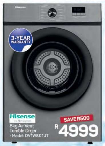 Hisense 8kg Air Vent Tumble Dryer