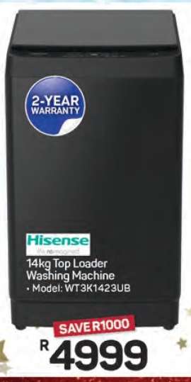 Hisense 14Kg Top Loader Washing Machine