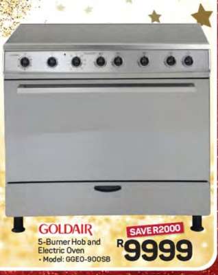 GOLDAIR 5-Burner Hob and Electric Oven