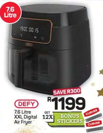 DEFY 7.6 Litre XXL Digital Air Fryer