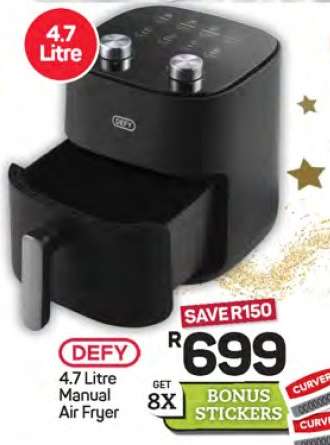 DEFY 4.7 Litre Manual Air Fryer