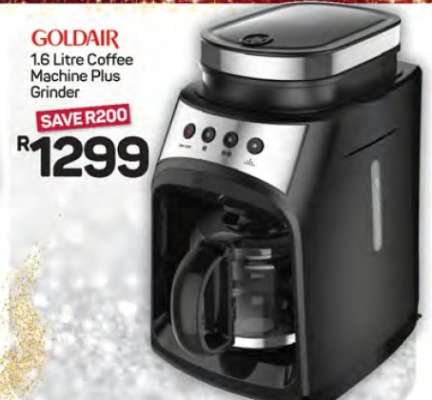 Goldair 1.6 Litre Coffee Machine Plus Grinder
