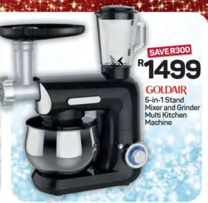 GOLDAIR 5-in-1 Stand Mixer and Grinder Multi Kitchen Machine
