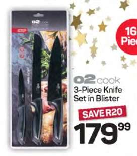o2 cook 3-Piece Knife Set in Blister