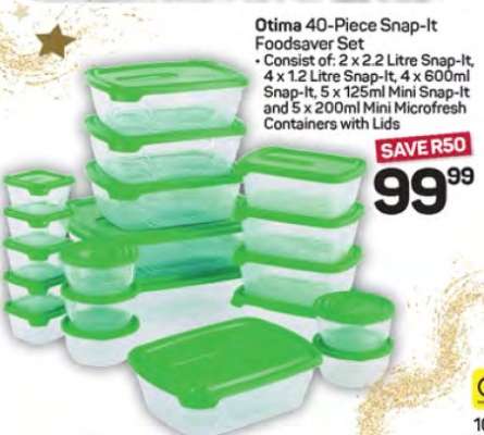 Otima 40-Piece Snap-It Foodsaver Set