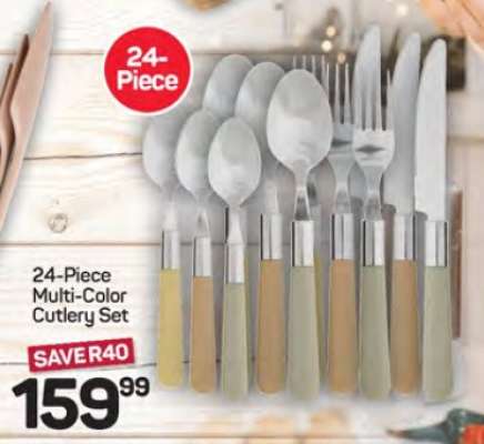 24-Piece Multi-Color Cutlery Set