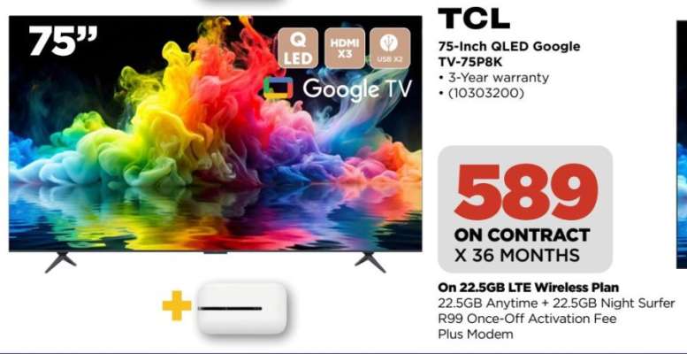 TCL 75-Inch QLED Google TV-75P8K