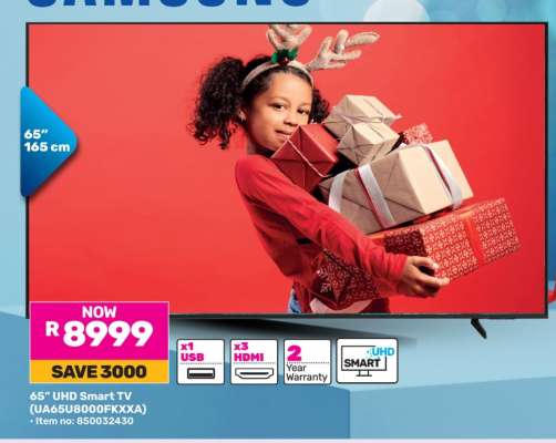 65" UHD Smart TV (UA65BU8000FKXXA)