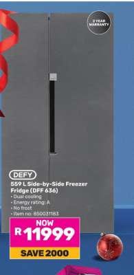 DEFY 559 L Side-by-Side Freezer Fridge (DFF 636)