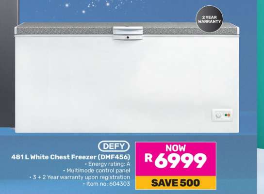 481 L White Chest Freezer (DMF456)
