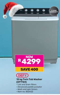 15 kg Twin Tub Washer (DTT151)