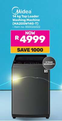 Midea 14 kg Top Loader Washing Machine (MA200W140-T)
