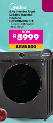 Midea 8 kg Inverter Front Loading Washing Machine