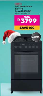 Defy 500 mm 4-Plate Electric Stove (DSS554)