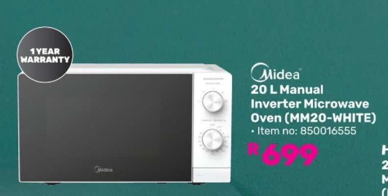 Midea 20 L Manual Inverter Microwave Oven (MM20-WHITE)