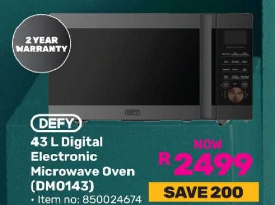 Defy 43 L Digital Electronic Microwave Oven (DM0143)
