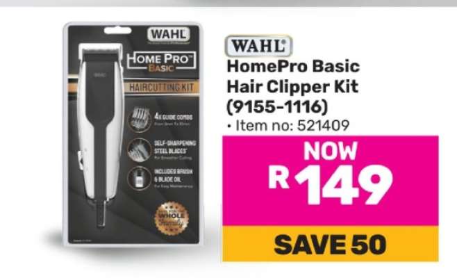 Wahl HomePro Basic Hair Clipper Kit 9155-1116