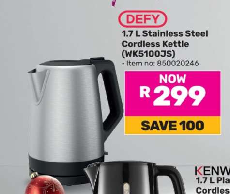 DEFY 1.7 L Stainless Steel Cordless Kettle (WK5100JS)