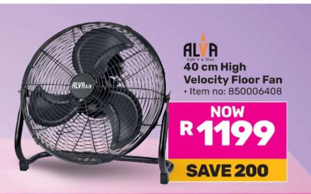 ALVA 40 cm High Velocity Floor Fan