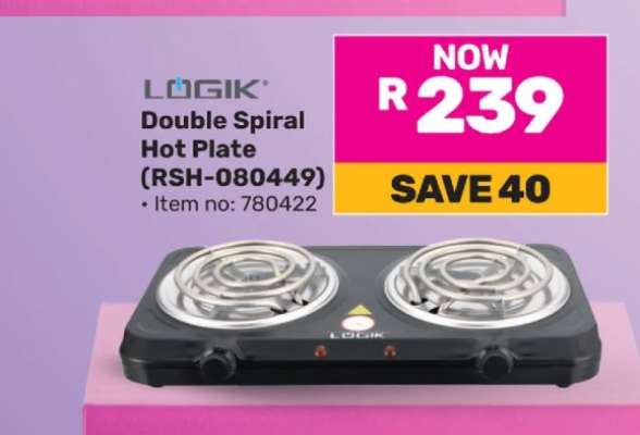 LÖGIK Double Spiral Hot Plate (RSH-080449)