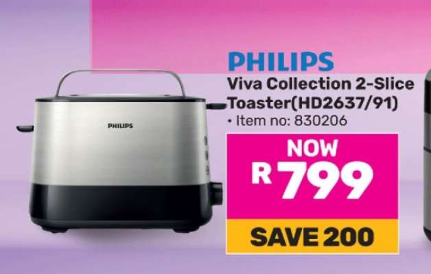 PHILIPS Viva Collection 2-Slice Toaster(HD2637/91)