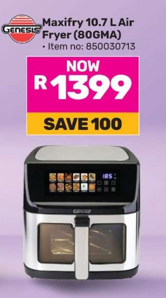 Genesis Maxifry 10.7 L Air Fryer (80GMA)
