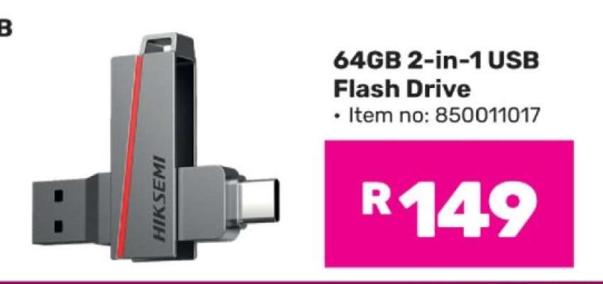 64GB 2-in-1 USB Flash Drive