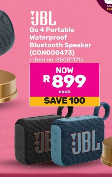 JBL Go 4 Portable Waterproof Bluetooth Speaker (CON000473)