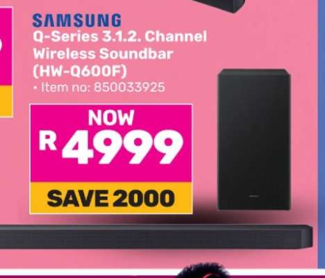 Samsung Q-Series 3.1.2 Channel Wireless Soundbar (HW-Q600F)