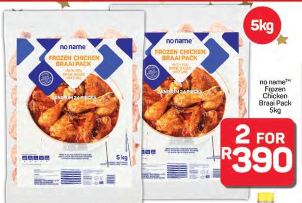 no name Frozen Chicken Braai Pack 5kg