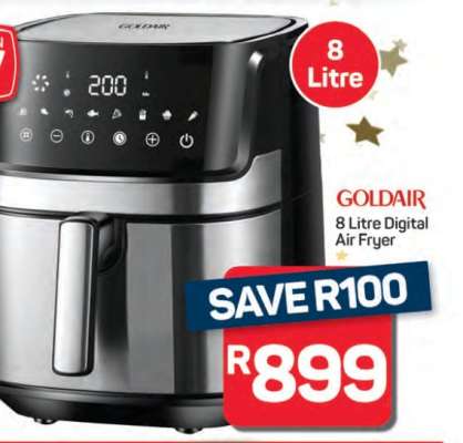 Goldair 8 Litre Digital Air Fryer