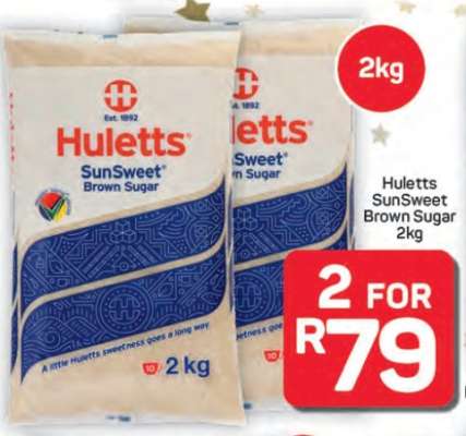 Huletts SunSweet
Brown Sugar 2kg