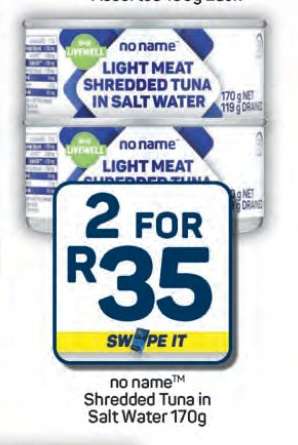 no name Shredded Tuna in Salt Water 170g