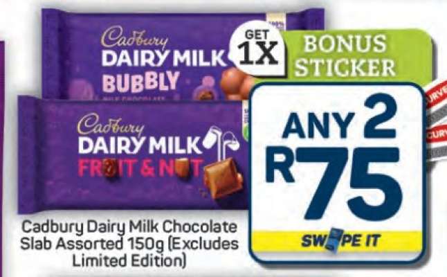 Cadbury Dairy Milk Chocolate Slab Assorted 150g