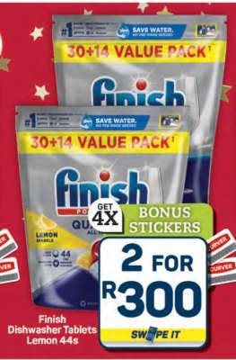 Finish Dishwasher Tablets Lemon 44s