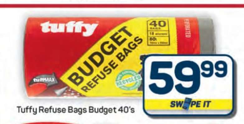 Tuffy Refuse Bags Budget 40's