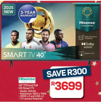 Hisense 40" Full HD Smart TV